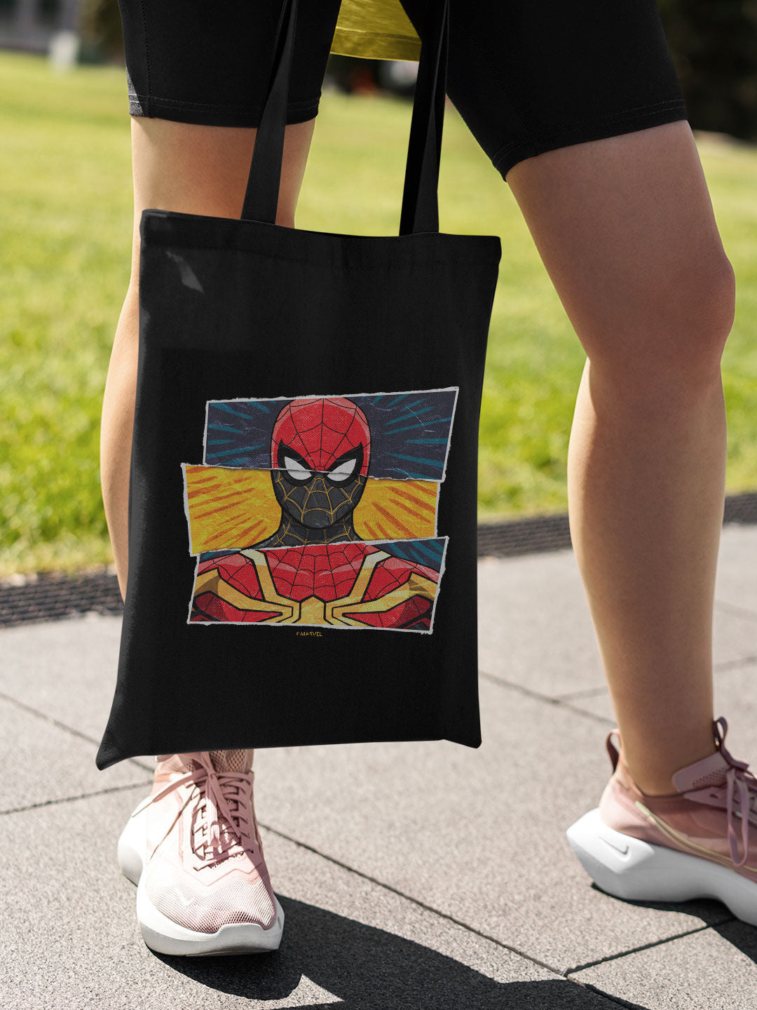 Spiderman Engage Casual Tote Bag - Polycotton - Black