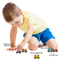 Speedy Wheels Toy Car Set | Playbox Speedy wheels Toy Race Car Set - Wooden Racecars with 4 Hand Painted Colorful Cars, Moving Wheels for Racing - Fun Cars Set for Boys & Girls