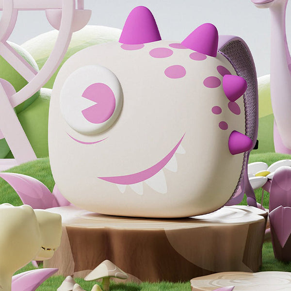 Little Surprise Box Dewy the Smiley Monster, 3d Lightweight Ergo Backpack for Toddlers and Kids 