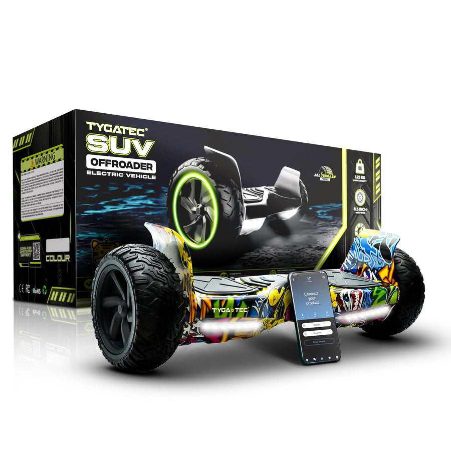 TYGATEC T6 Plus Off-Road SUV Hoverboard(APP CONNECTIVITY - Ed- Hardy Color)