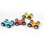 Speedy Wheels Toy Car Set | Playbox Speedy wheels Toy Race Car Set - Wooden Racecars with 4 Hand Painted Colorful Cars, Moving Wheels for Racing - Fun Cars Set for Boys & Girls