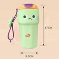 Little Surprise Box Fun Emoji Mint Green Vacuum Insulated Stainless Steel Coffee/Water/Tea Travel Tumbler For Kids & Adults, 450 Ml