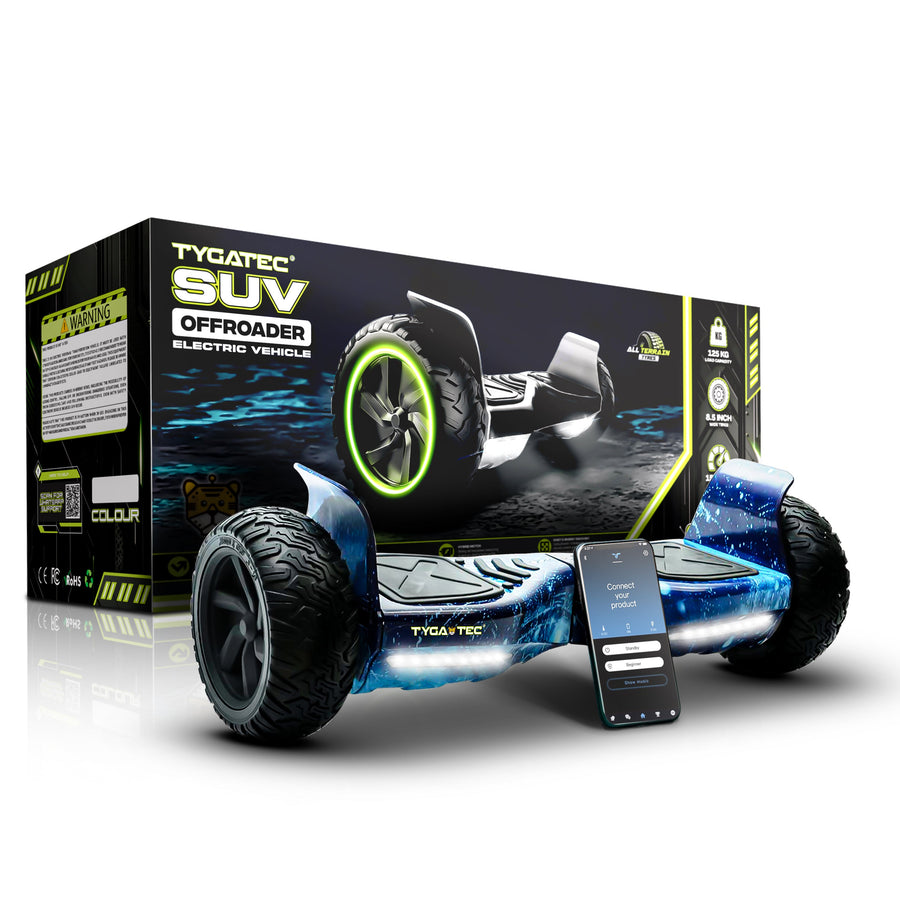 TYGATEC T6 Plus Off-Road SUV Hoverboard(APP CONNECTIVITY - Blue Galaxy Color)