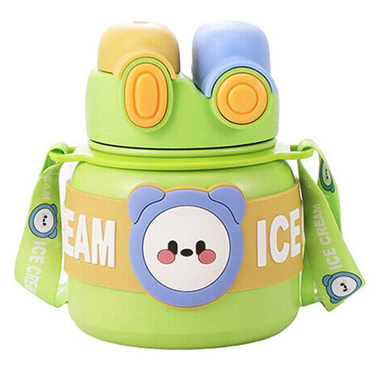 Little Surprise Box Green 2 Way Lid Style Icecream Theme Kids Water Bottle, 850 Ml