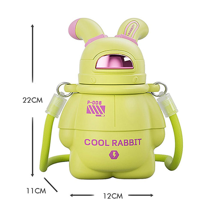 Little Surprise Box Green Alien Spaceship Stainless Steel Water Bottle For Kids, 470 Ml
