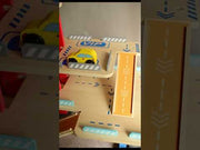 Playbox Drive in-Multilevel Activity Center with Helicopter Pad, Moving Elevator & Rapid Descent Ramps Pretend Play Toy Develops Motor Skills & Creativity - Age 1+ Years
