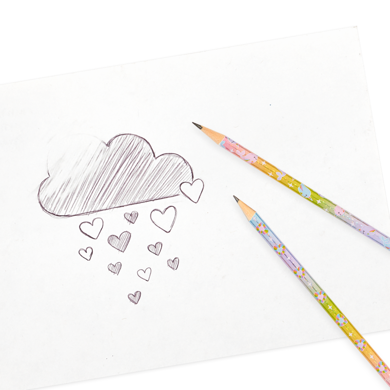 Rainbow Glitter Gem Writers Graphite Pencils