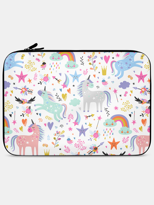 Happy Unicorns Pattern - Laptop Sleeve