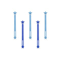 Lunch Punch Silicone Wrap Bands - Blue