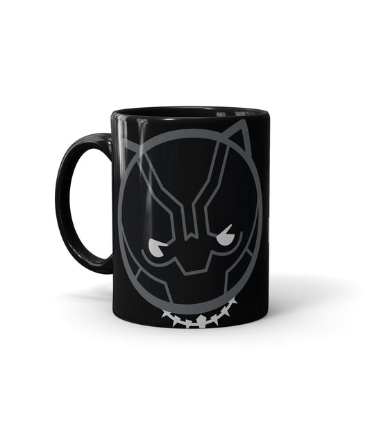 Black Panther Kawaii - Coffee Mugs Black