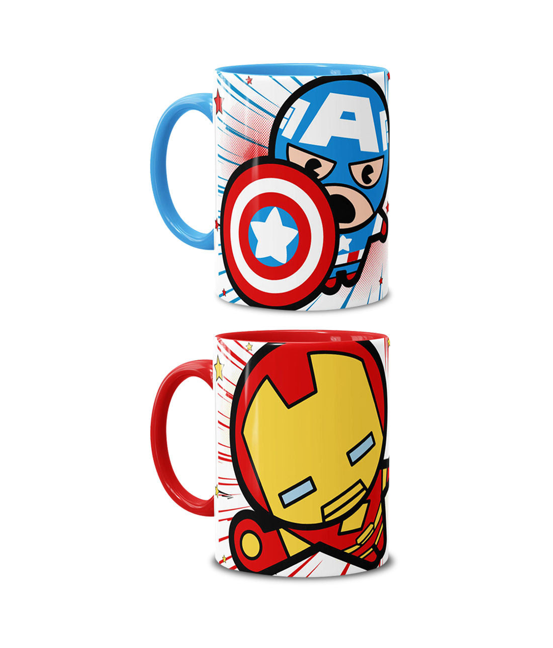 Cap Am Ironman Kawaii - Coffee Mugs Set Of 2