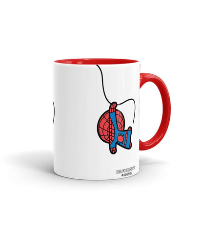 Spiderman Comic Kawaii - Coffee Mugs Red