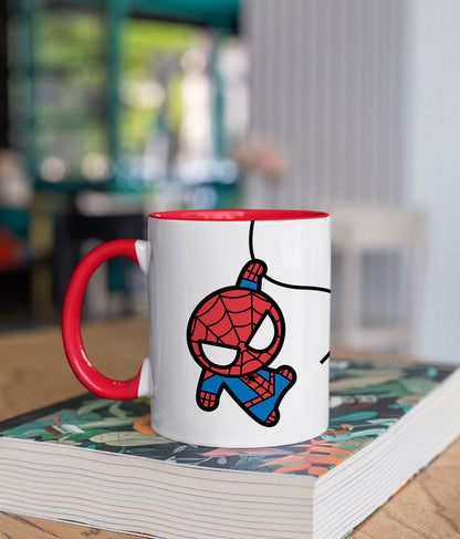 Spiderman Comic Kawaii - Coffee Mugs Red