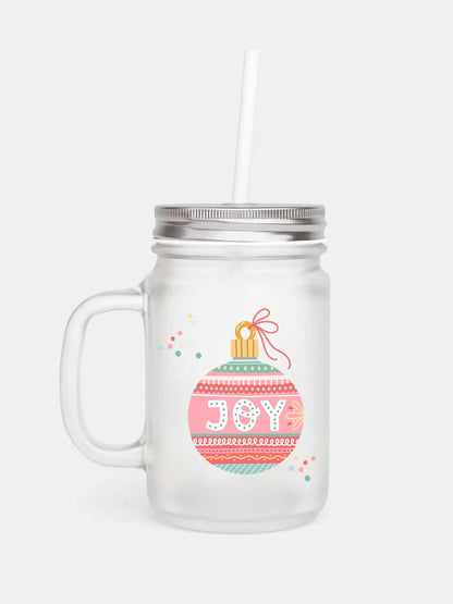 BKC Christmas Bauble - Mason Jar Frosted Glass 325 ml