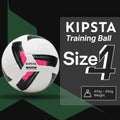 Size 4 Machine-Stitched Football Training Ball - White