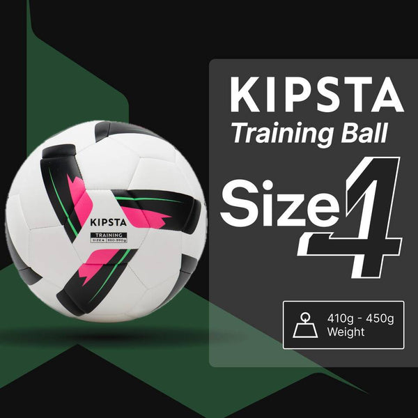 Size 4 Machine-Stitched Football Training Ball - White