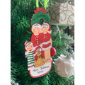 Personalized Wooden Family Tree Ornament (Family of 3) with a Pet - Little Surprise BoxPersonalized Wooden Family Tree Ornament (Family of 3) with a Pet