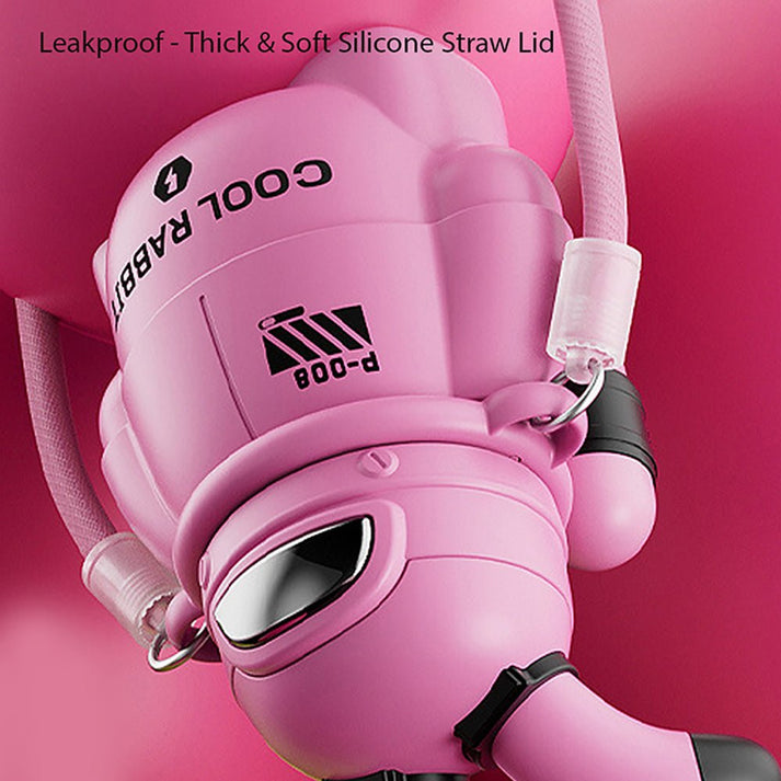 Little Surprise Box Pink Alien Spaceship Stainless Steel Water Bottle For Kids, 470 Ml