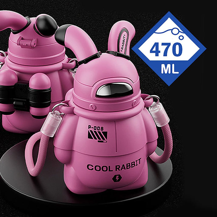 Little Surprise Box Pink Alien Spaceship Stainless Steel Water Bottle For Kids, 470 Ml