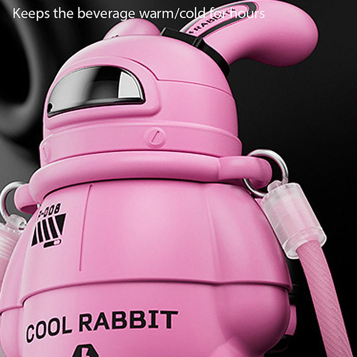 Little Surprise Box Pink Alien Spaceship Stainless Steel Water Bottle For Kids, 470 Ml