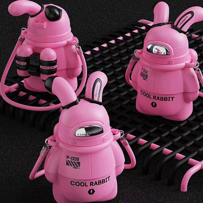 Little Surprise Box Pink Alien Spaceship Stainless Steel Water Bottle For Kids, 470 Ml