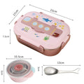 Little Surprise Box Pink Submarine Theme Compartment Steel Tiffin Lunch Box for Boys and Girls