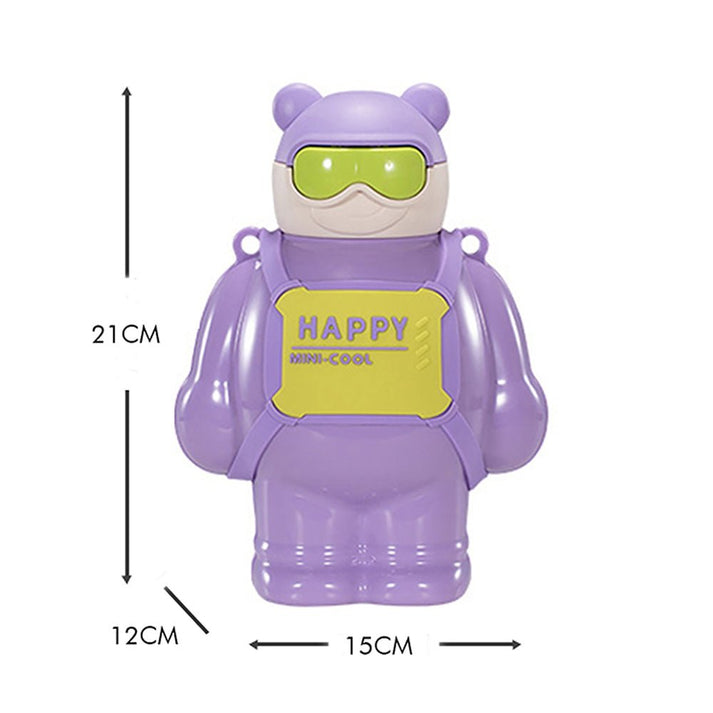 Little Surprise Box Purple Happy Ted Stainless Steel Water Bottle For Kids, 450 Ml