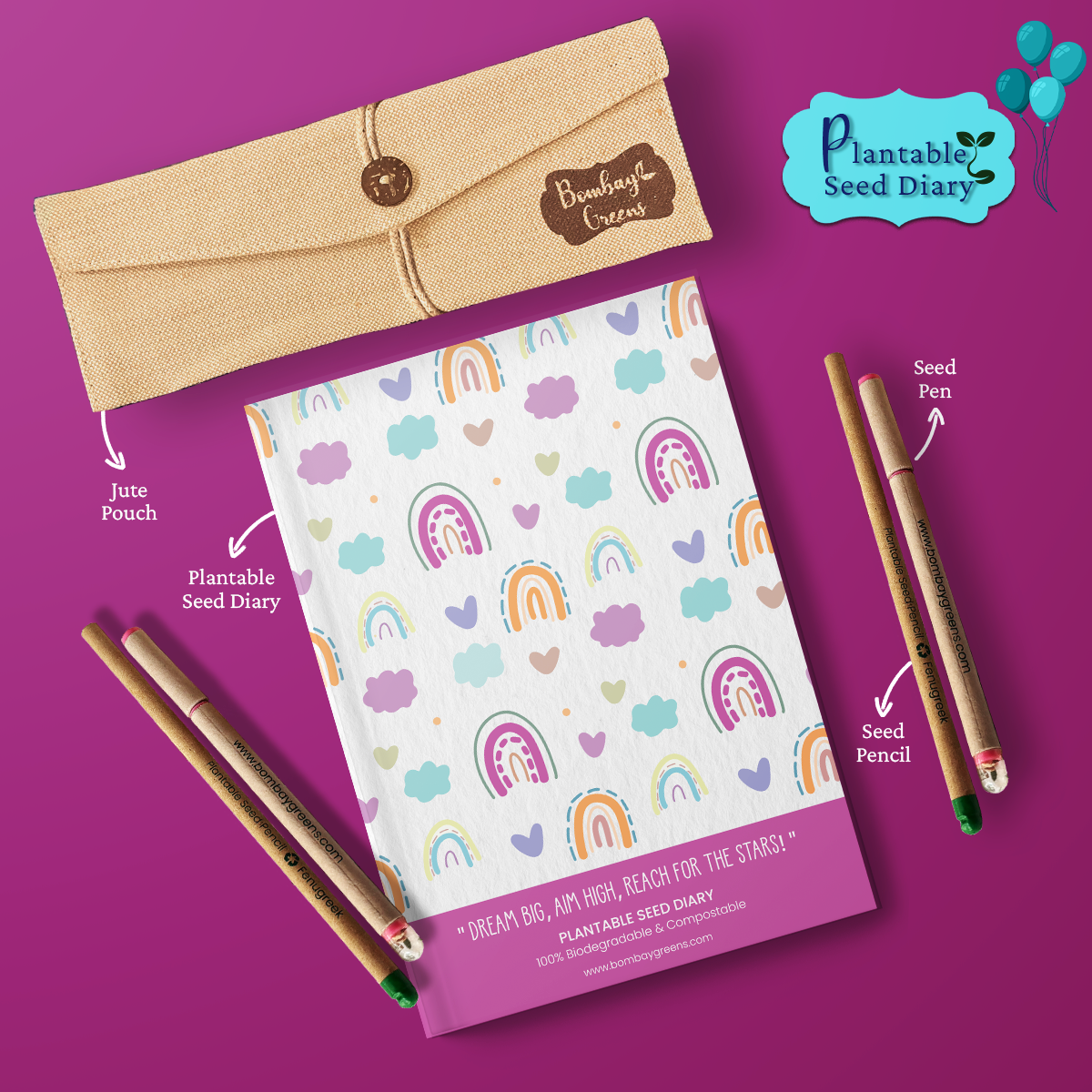 Plantable Stationery - Rainbow