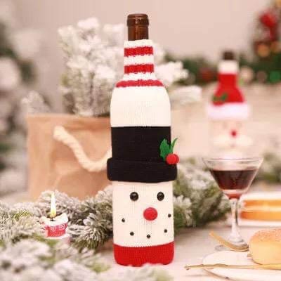 Stretchable Snowman Wine Bottle cover - Little Surprise BoxStretchable Snowman Wine Bottle cover
