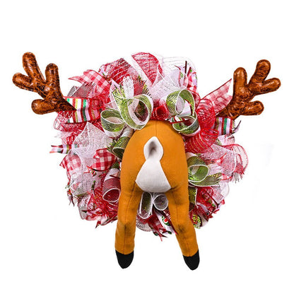 Stuck Reindeer Style Artificial Christmas Wreath for Wall, Door and Tree Decor - Little Surprise BoxStuck Reindeer Style Artificial Christmas Wreath for Wall, Door and Tree Decor