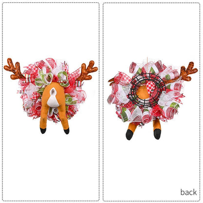 Stuck Reindeer Style Artificial Christmas Wreath for Wall, Door and Tree Decor - Little Surprise BoxStuck Reindeer Style Artificial Christmas Wreath for Wall, Door and Tree Decor