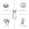 Little Surprise Box White, Kelly Jo Bear water bottle for Kids and Adults, 1100 ML, Red
