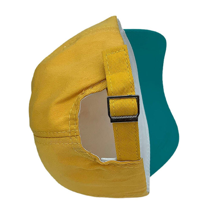 Little Surprise Box, Yellow & Teal  3d Dino on wheels Casual Cap for Kids