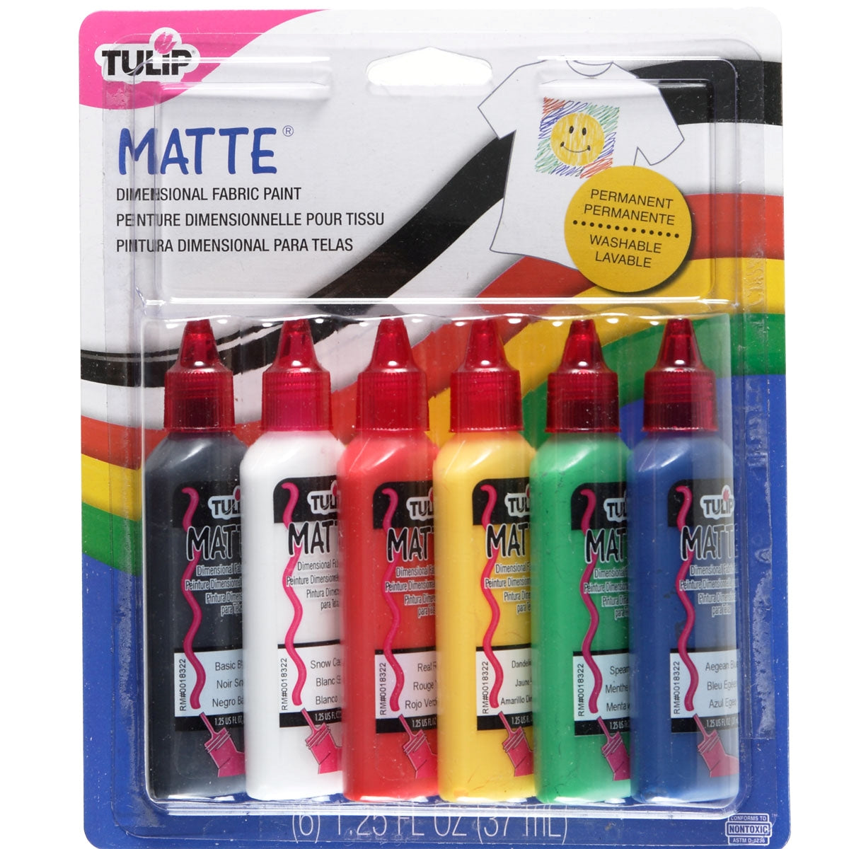 Dimensional Fabric Paint Matte 6 Pack