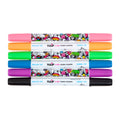 Graffiti Dual Tip Fabric Markers Neon 6 Pack