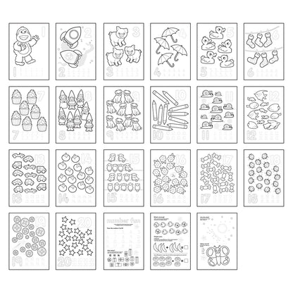 1-20 Sticker Colouring Book