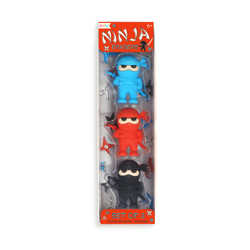 Ninja Erasers - Set of 3