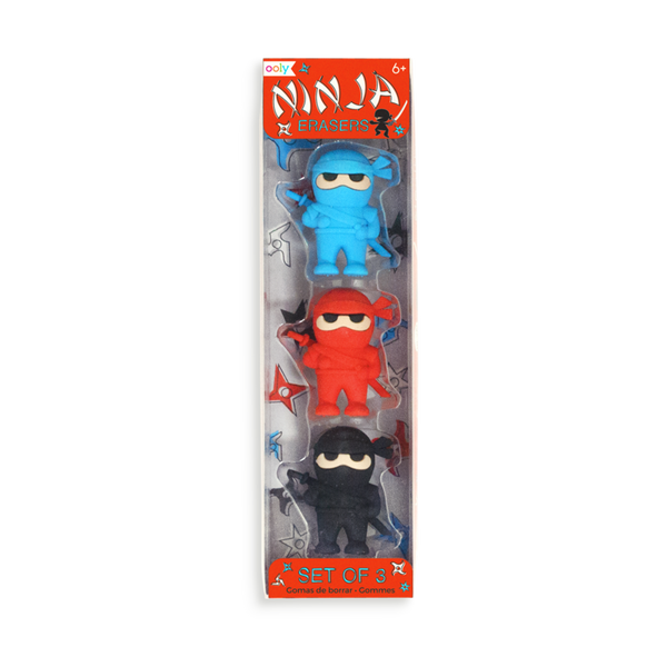 Ninja Erasers - Set of 3