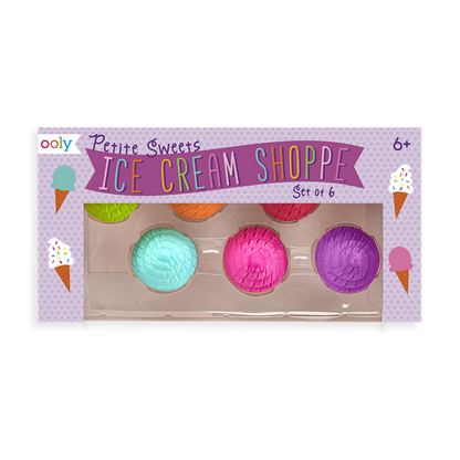 Petite Sweets Ice Cream Scented Erasers - Set of 6