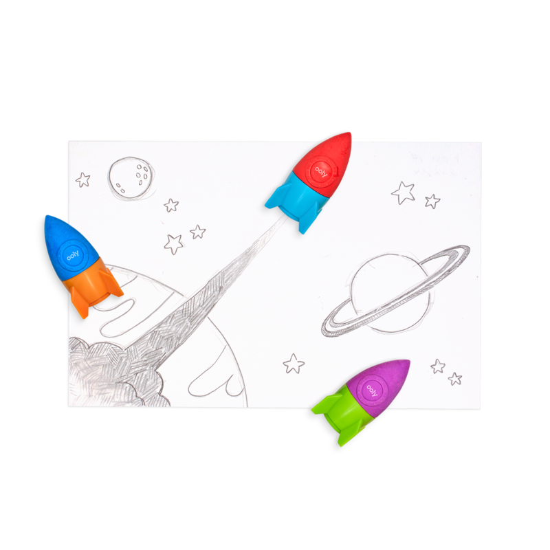 Blast Off! Erasers + Sharpeners