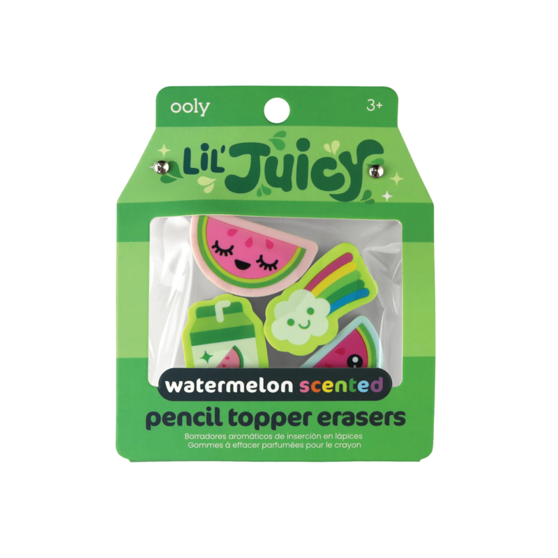 Lil' Juicy Scented Pencil Topper Eraser - Watermelon (set of 4)