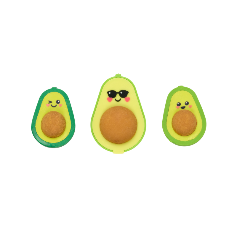 Avocado Love Eraser and Sharpener - set of 3