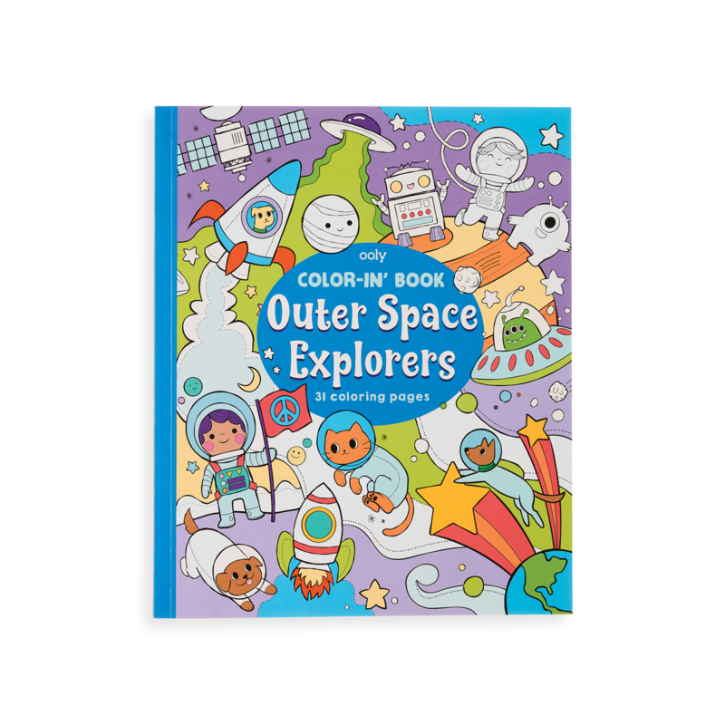 Color In Book - Outer Space Explorers