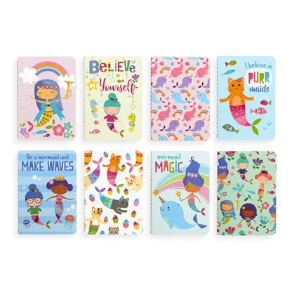 Mini Pocket Pal Journals - Set of 8 - Mermaid Magic