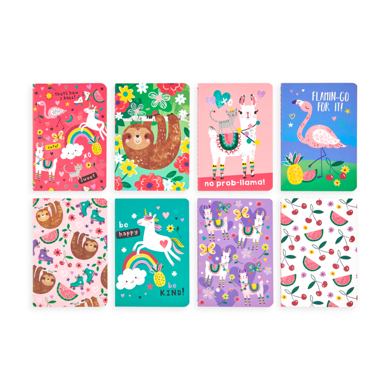 Mini Pocket Pal Journals: Funtastic Friends- Set of 8