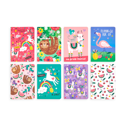 Mini Pocket Pal Journals: Funtastic Friends- Set of 8