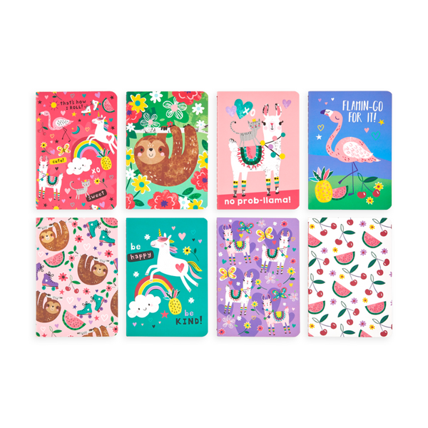 Mini Pocket Pal Journals - Set of 8 - Funtastic Friends