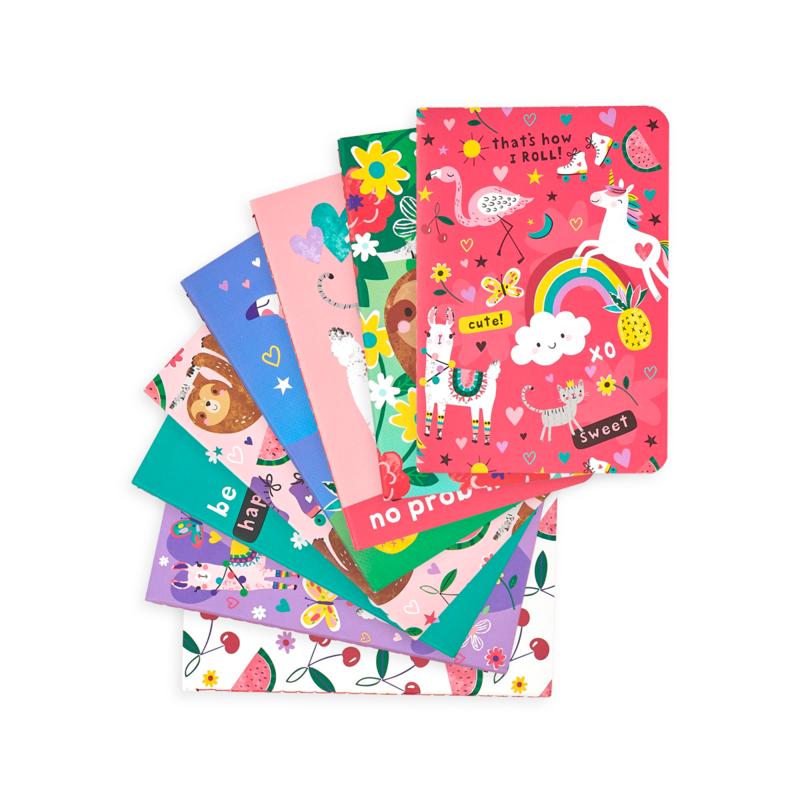 Mini Pocket Pal Journals: Funtastic Friends- Set of 8