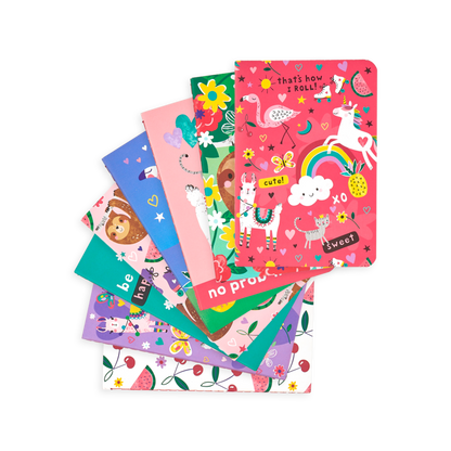 Mini Pocket Pal Journals: Funtastic Friends- Set of 8