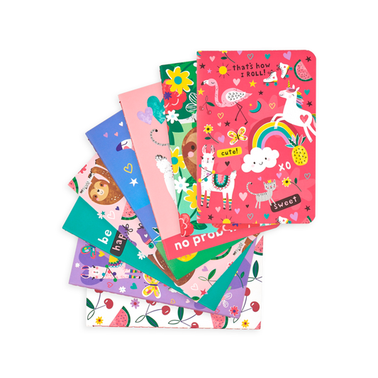 Mini Pocket Pal Journals: Funtastic Friends- Set of 8